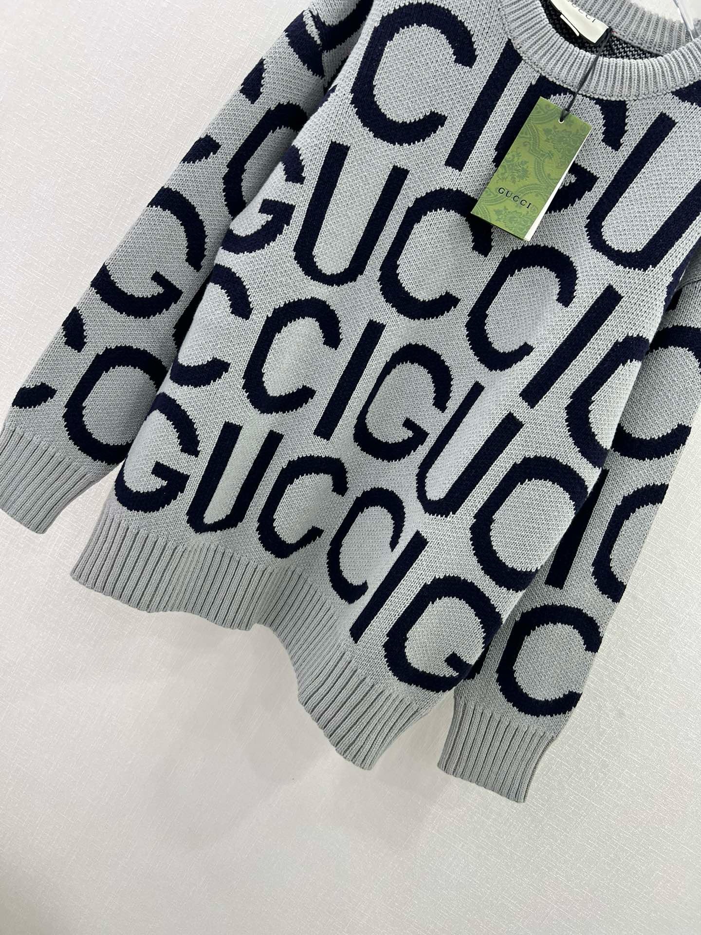 BAGSAAA Gvc*1 WOOL SWEATER GREY