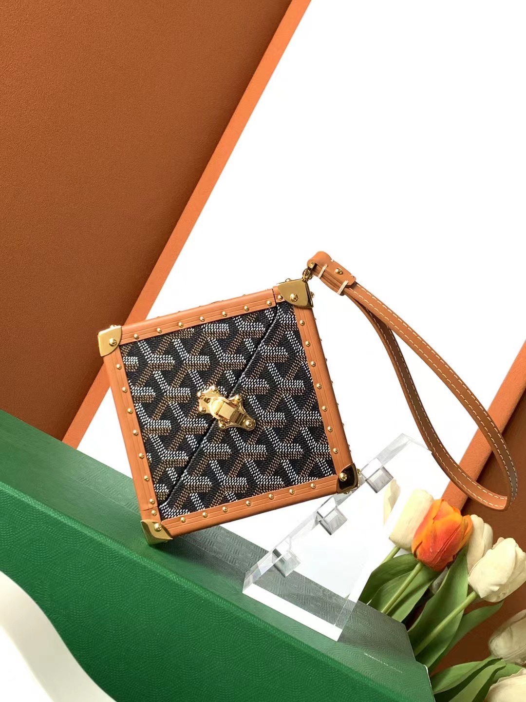 Bagsaa G09ard Dé Trunk Bag Metallic Black - 12.5*12.5*12.5CM