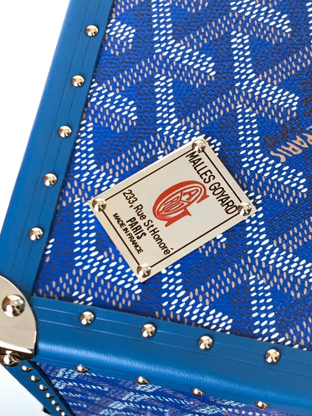 Bagsaa G09ard Dé Trunk Bag Metallic Blue - 12.5*12.5*12.5CM