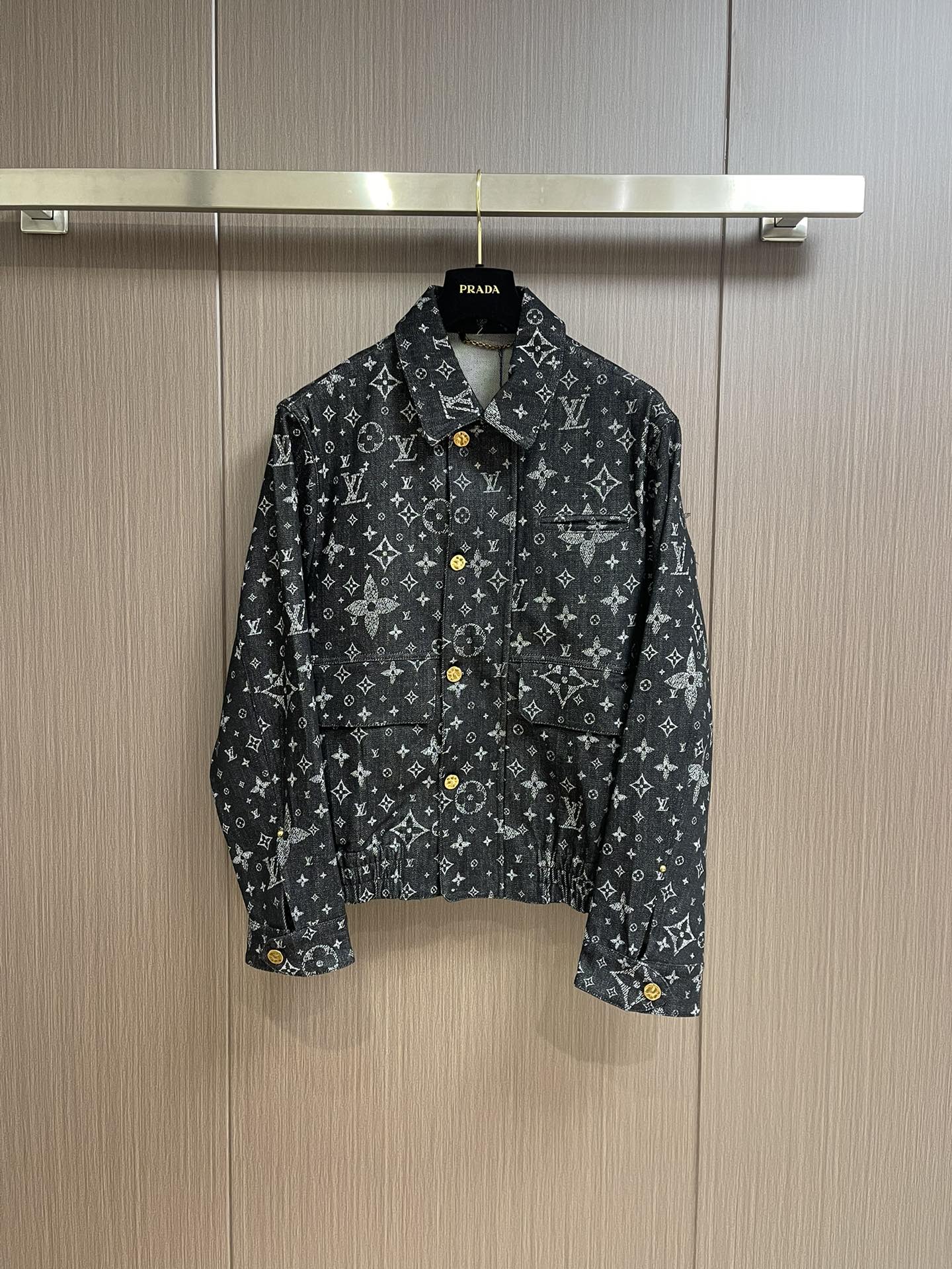 Bagsaaa L0vis Vvtt0n Denim Black Jacket 