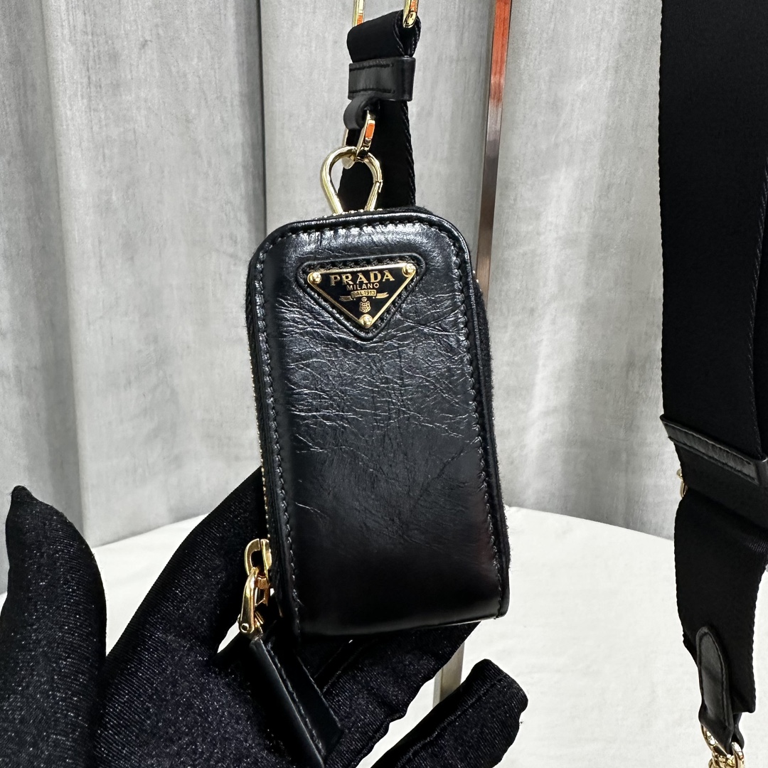 Bagsaaa Pra*a Nylon Hobo Black Bag - 23*6*13cm