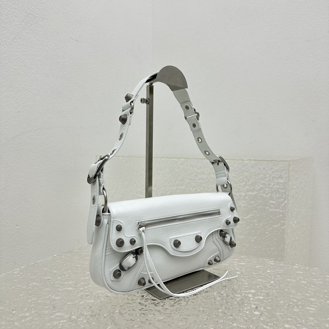 Bagsaaa Ba1en*iaga Le Cagole Sling White Bag - 29*4.5*14CM