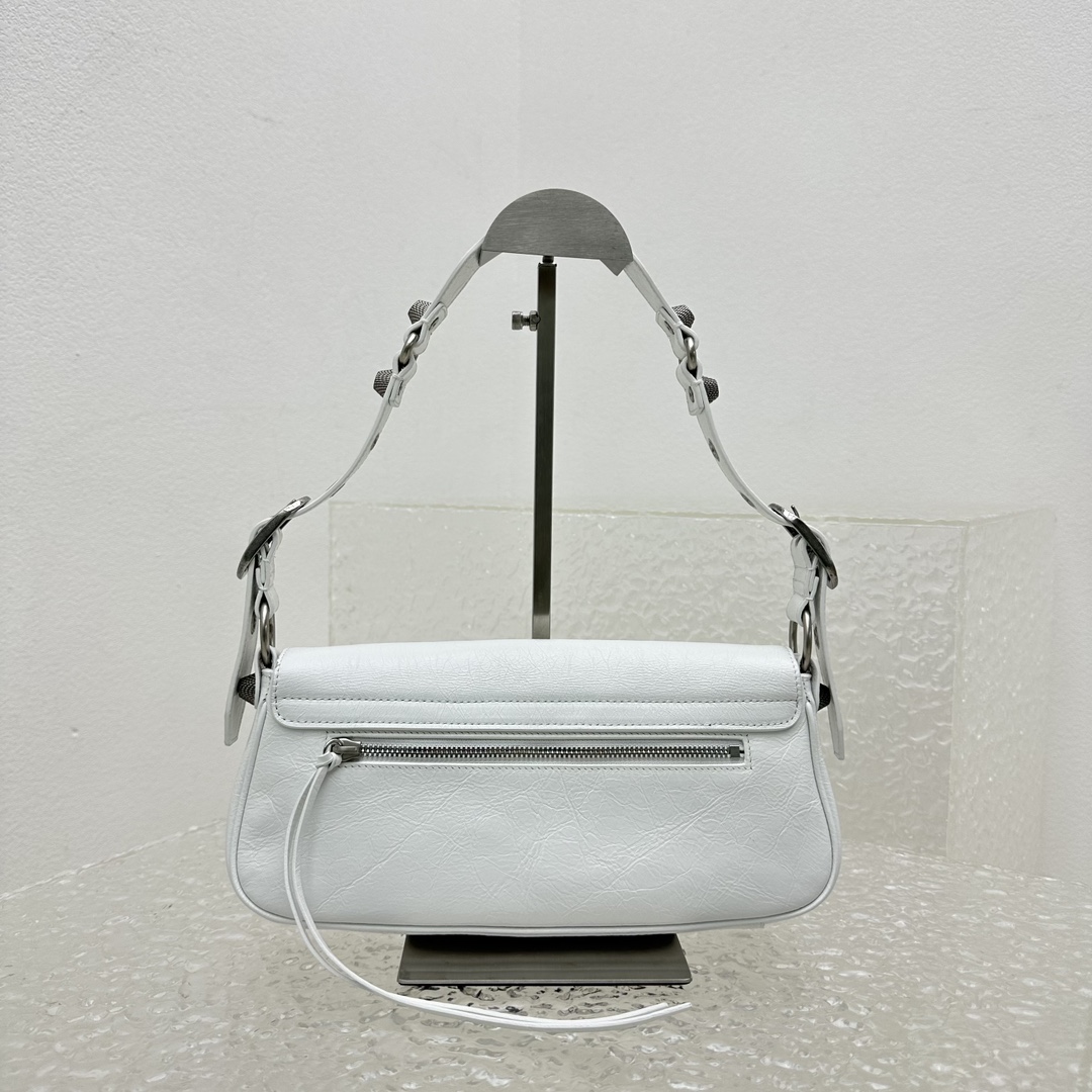 Bagsaaa Ba1en*iaga Le Cagole Sling White Bag - 29*4.5*14CM