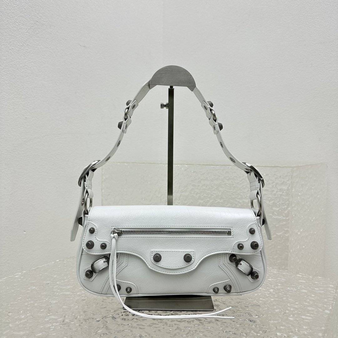 Bagsaaa Ba1en*iaga Le Cagole Sling White Bag - 29*4.5*14CM