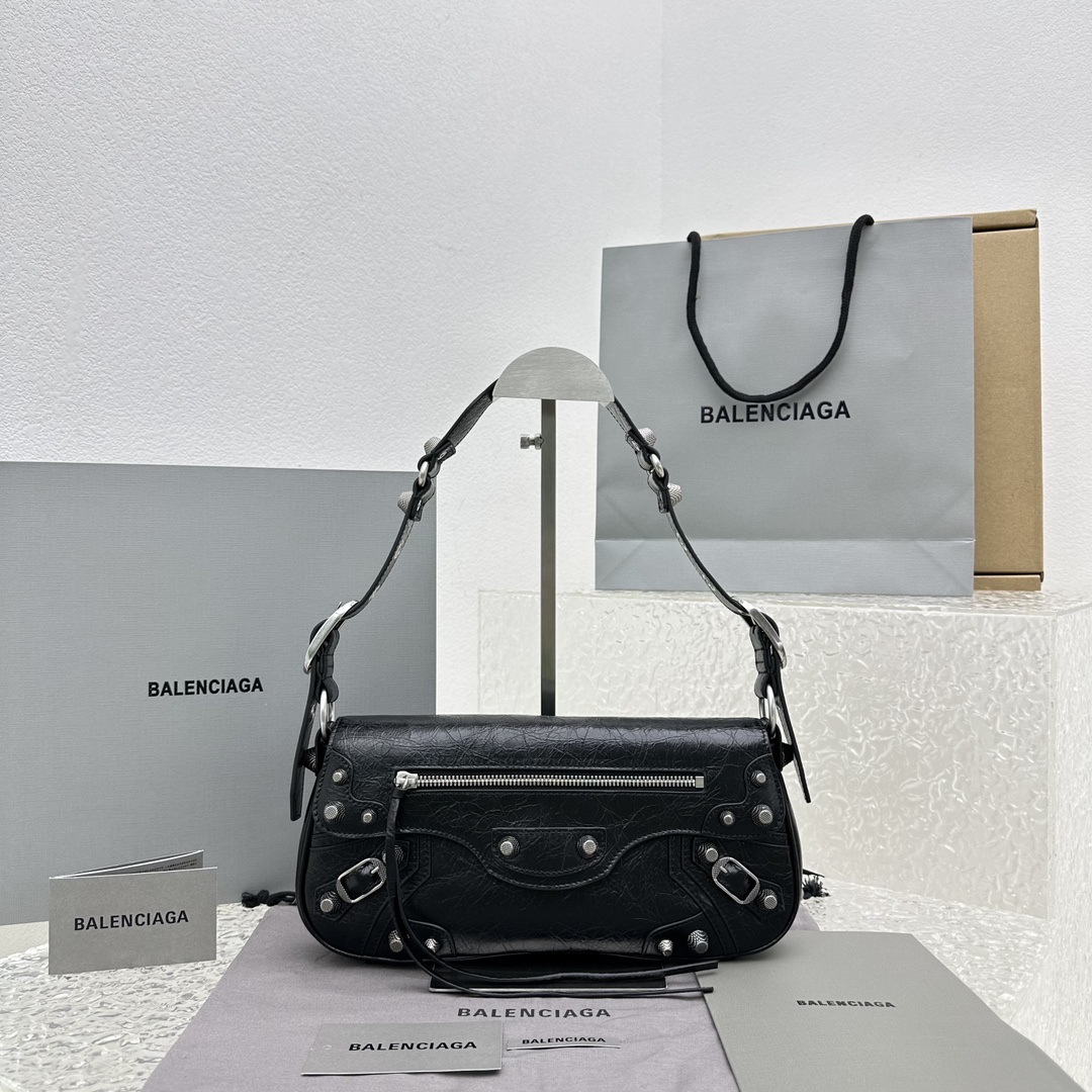 Bagsaaa Ba1en*iaga Le Cagole Sling Black Bag - 29*4.5*14CM