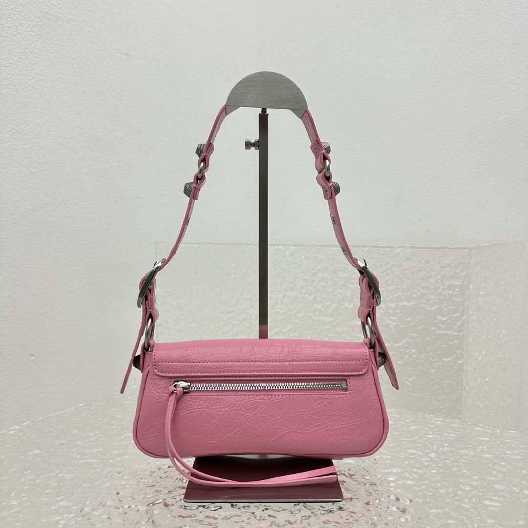 Bagsaaa Ba1en*iaga Le Cagole Sling Pink Bag - 24*4*12cm