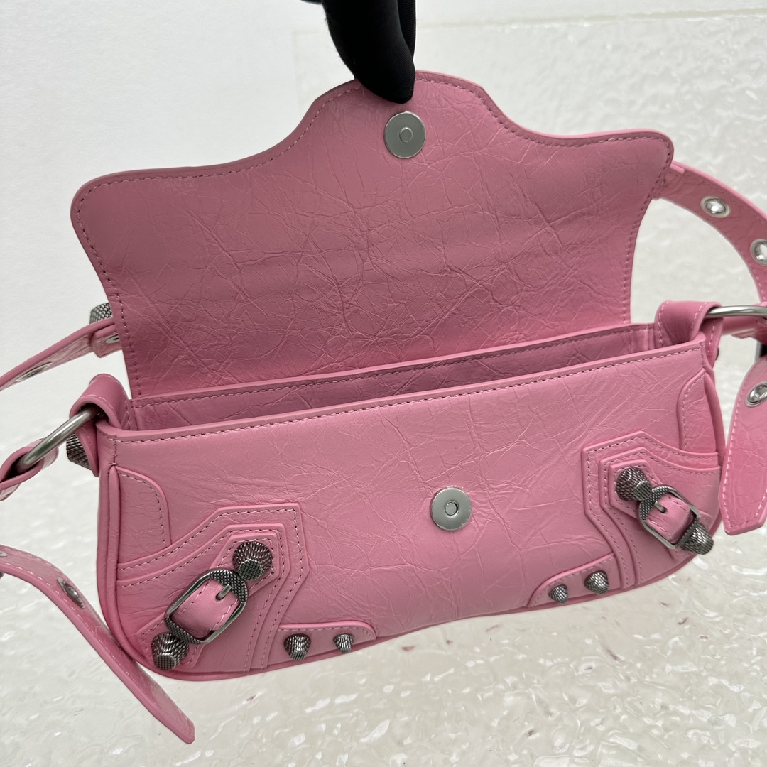 Bagsaaa Ba1en*iaga Le Cagole Sling Pink Bag - 24*4*12cm