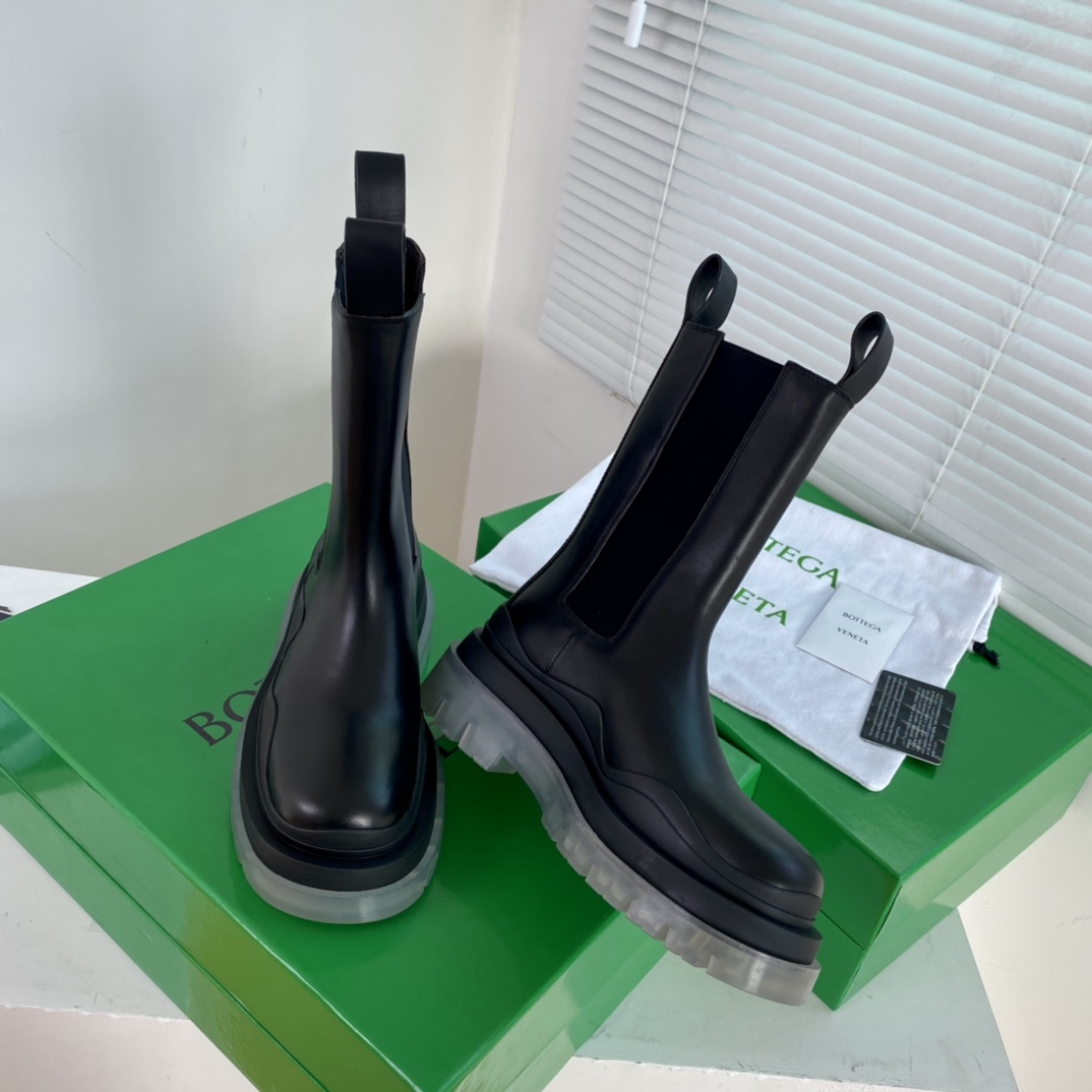 Bagsaaa B0tt*ga Ven*ta Tire Leather Chelsea Boots