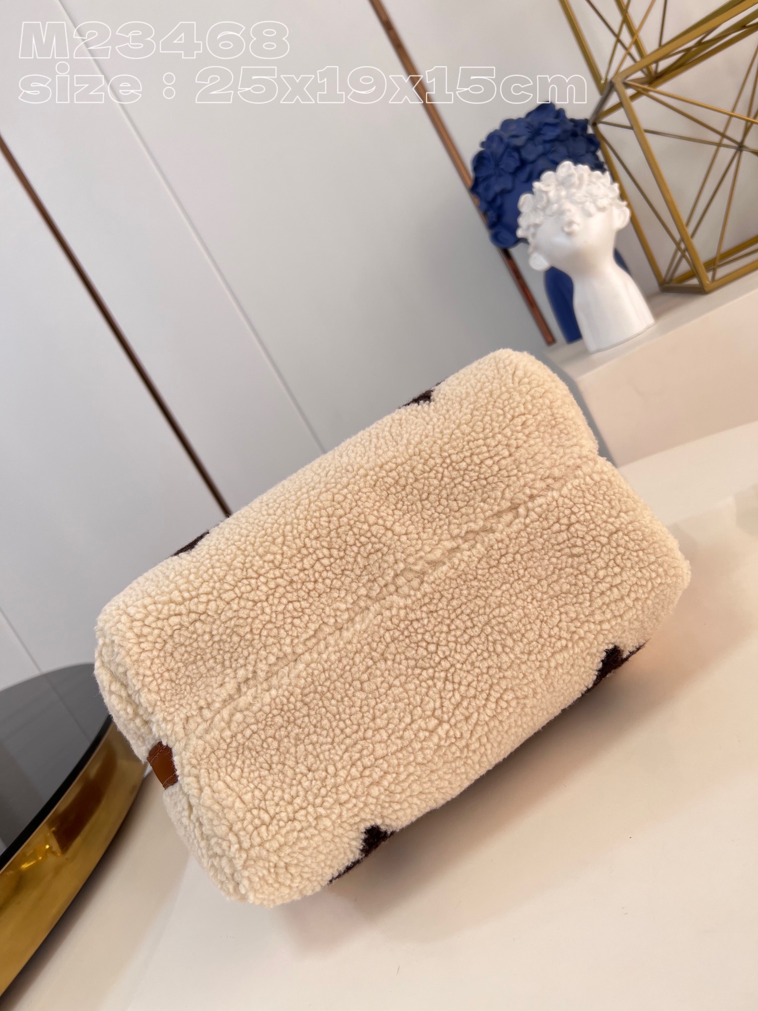 Bagsaaa L0vis Vvtt0n Speedy Bandoulière 25 Cream/Brown Shearling