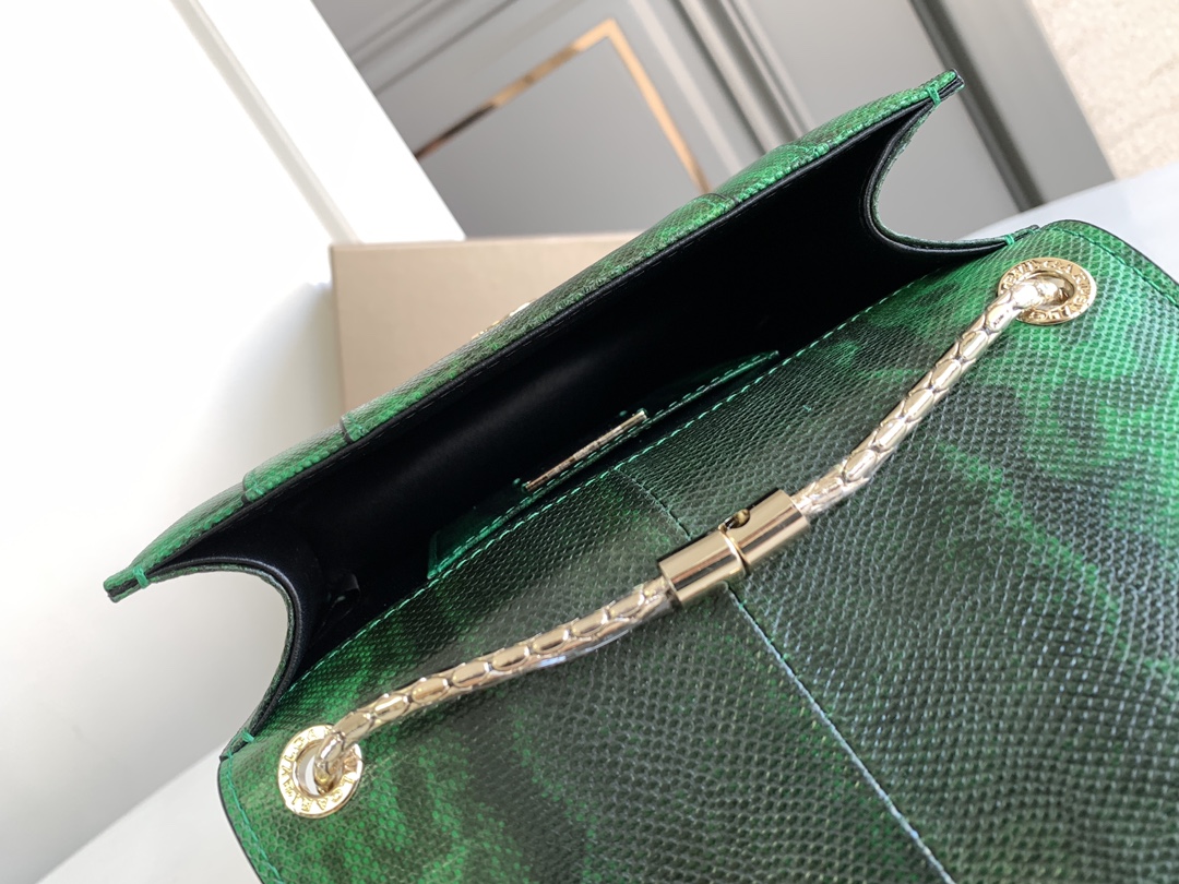 Bagsaaa Bv1g*ai Serpenti Forever bag in Green - 20*14*4.5cm