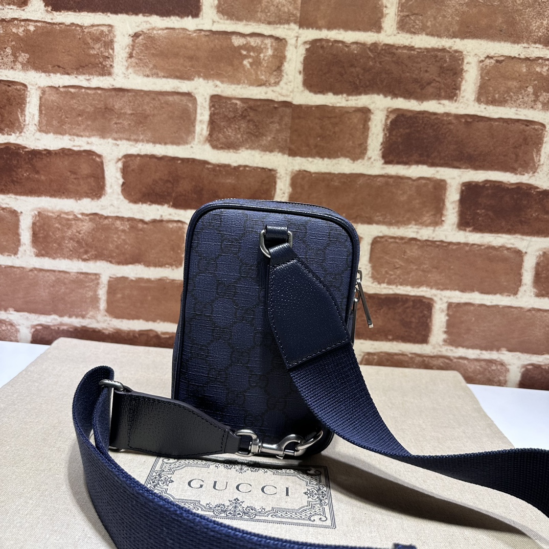 BAGSAAA Gvc*1 OPHIDIA GG MINI CROSS BODAY BAG IN BLUE - 12*18*6.9CM