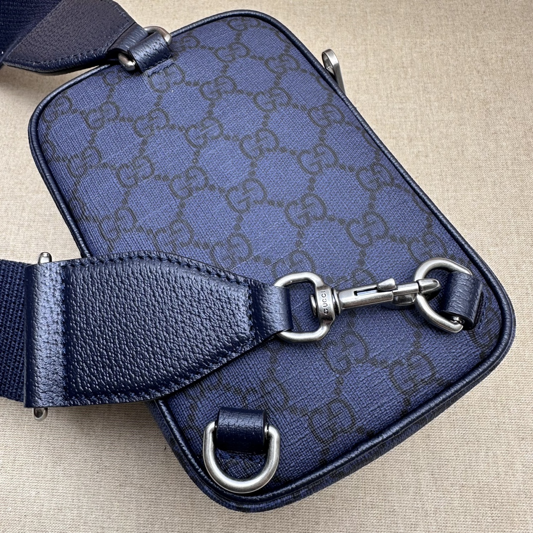 BAGSAAA Gvc*1 OPHIDIA GG MINI CROSS BODAY BAG IN BLUE - 12*18*6.9CM