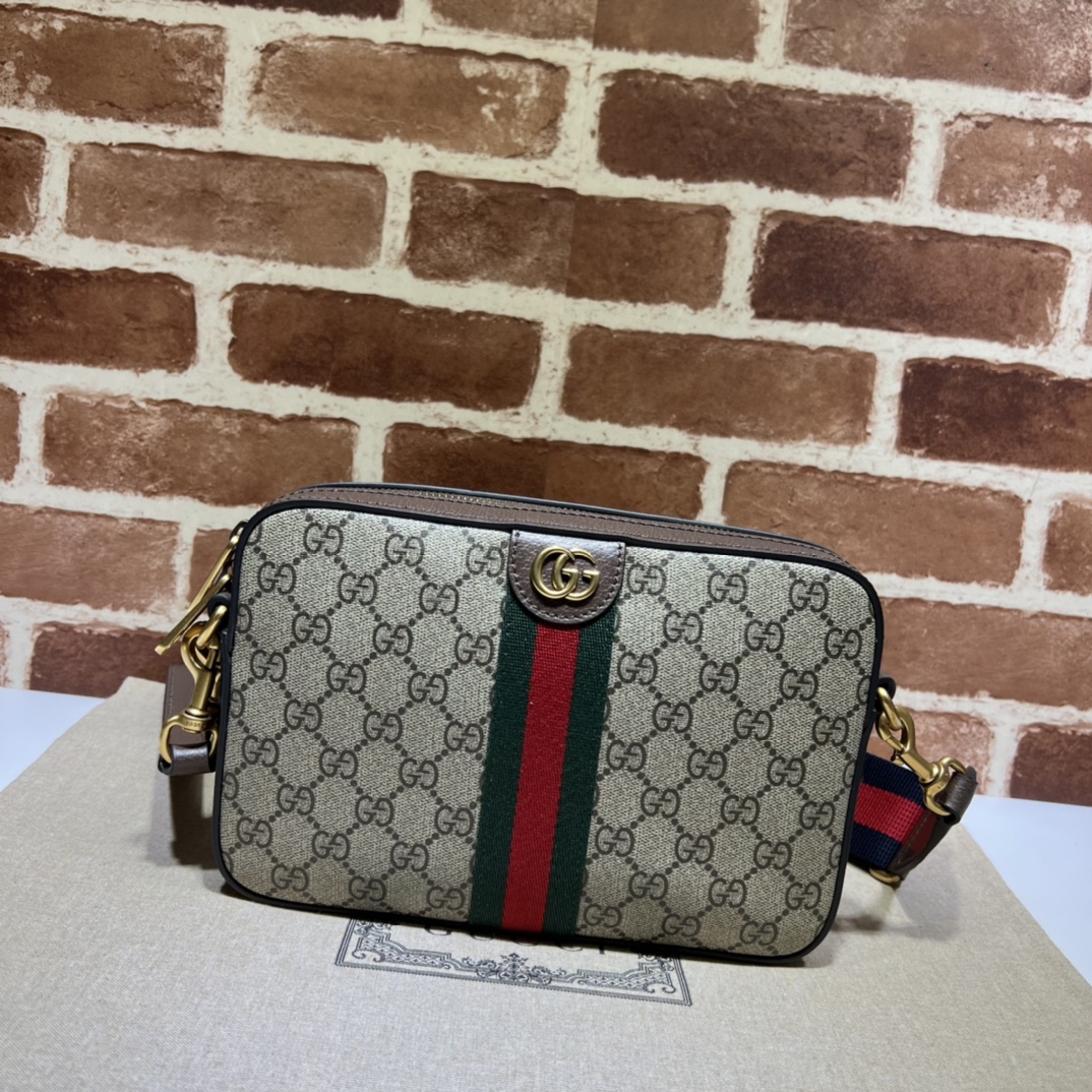 Bagsaaa Gvc*1 Ophidia Crossbody Bag Beige - 23.5*16*4.5CM