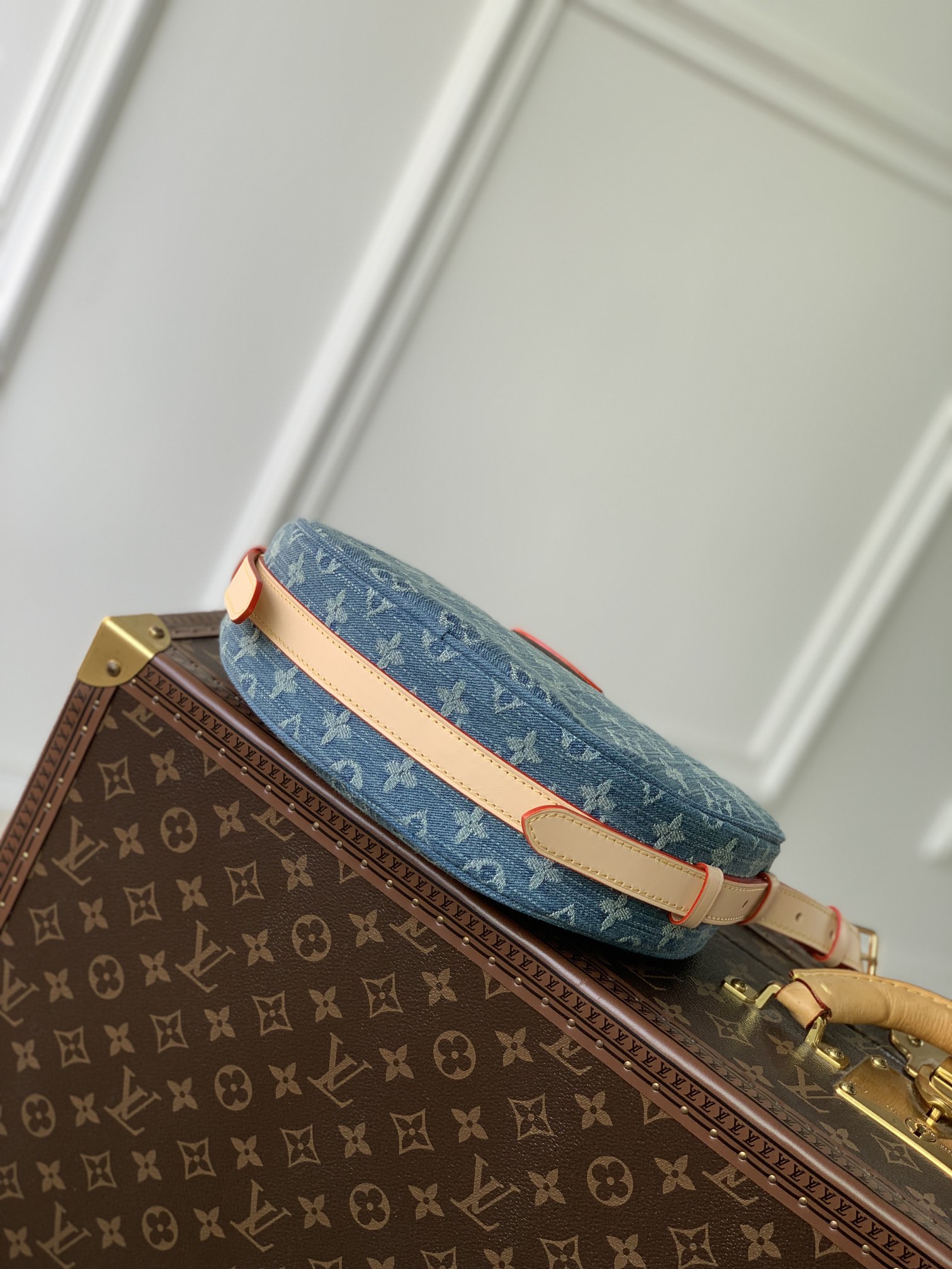 Bagsaaa L0vis Vvtt0n Denim Heart Shapeed Shoulder Bag - 21 X 7 X 5cm