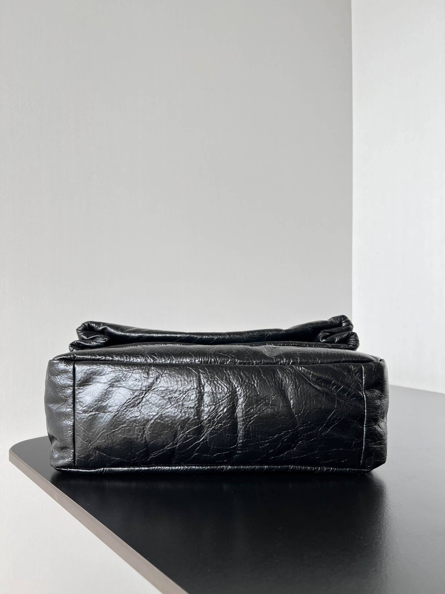 BAGSAAA Ba1en*iaga MONACO CHAIN BAG IN BLACK SILVER HARDWARE