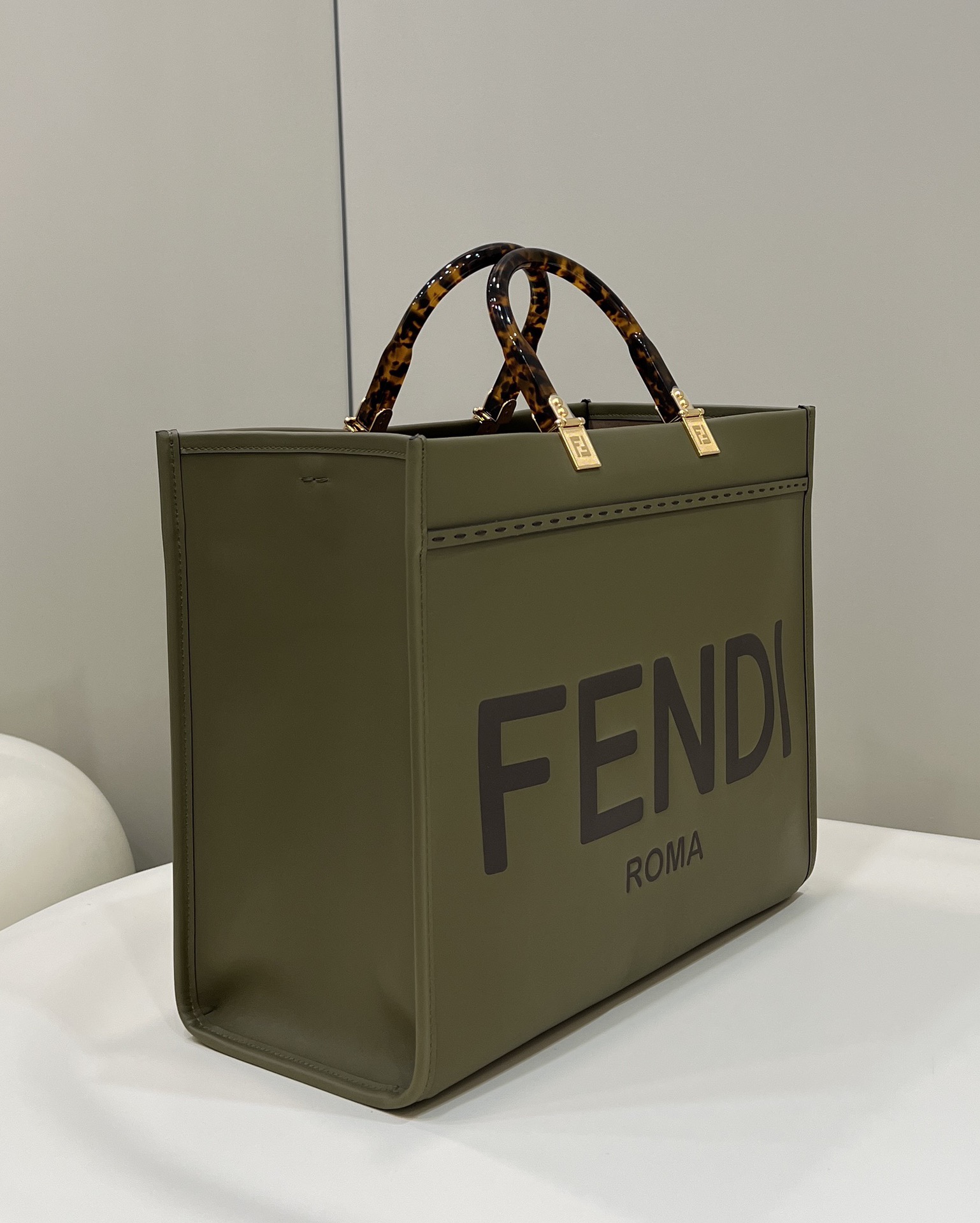 Bagsaaa F**di Sunshine Medium Tote Army Green - 35*17*31cm