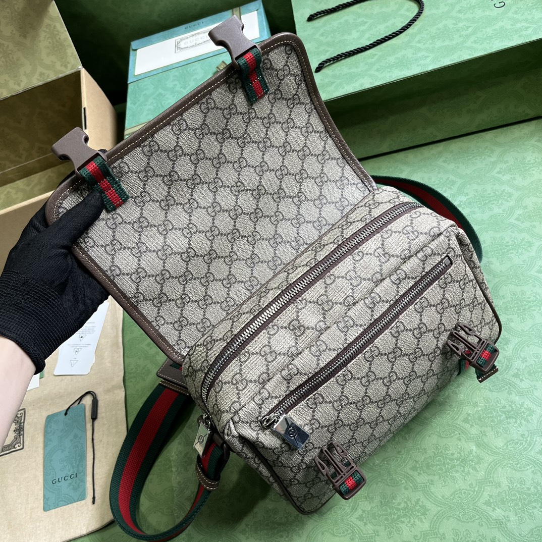 Bagsaaa Gvc*1 GG Messenger Bag Beige & Ebony - 27*20*10cm