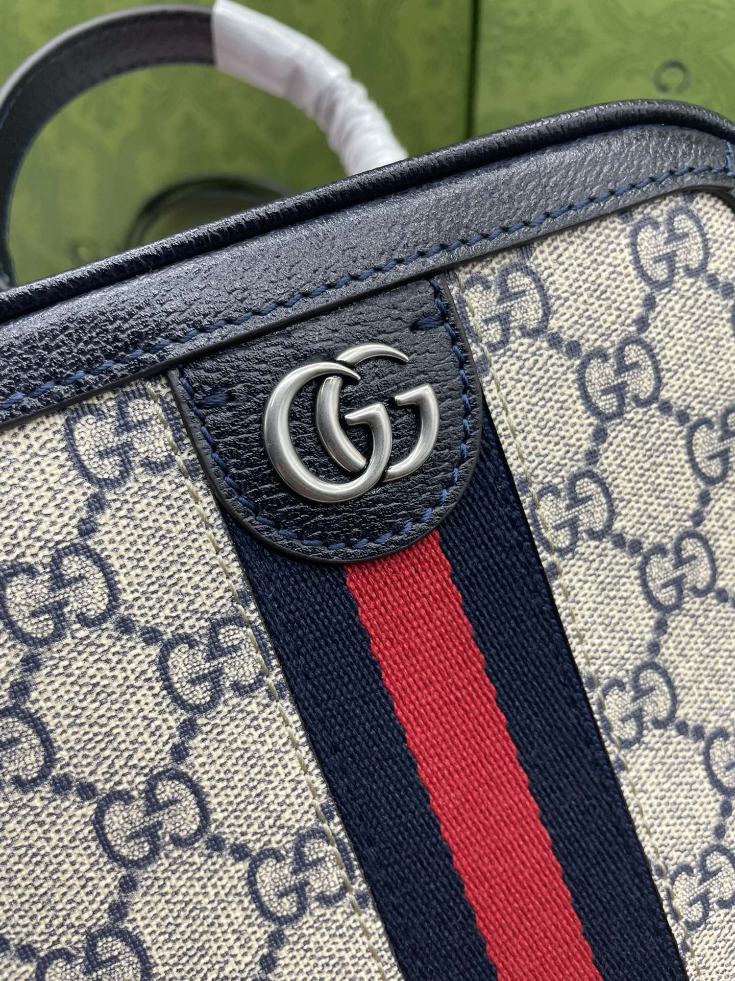 Bagsaa Gvc*1 GG Mini Shoulder Bag In Blue - 17x16.5x9.5cm