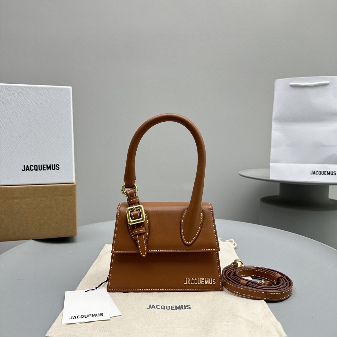 Bagsaaa Jacuqemus Le Chiquito Moyen Bag In Brown 18*15.5*8CM