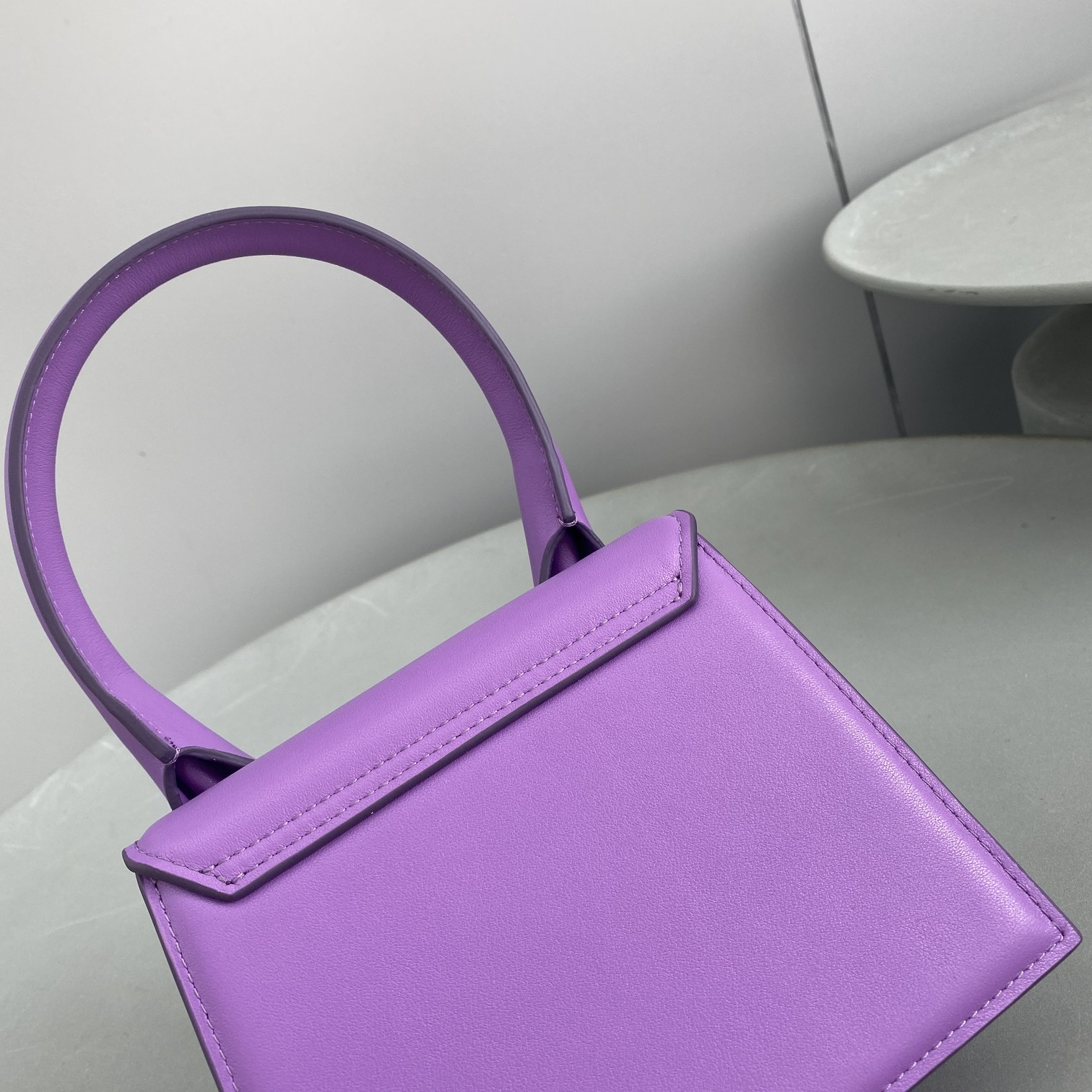 Bagsaaa Jacuqemus Le Chiquito Moyen Bag In Purple 18*15.5*8CM