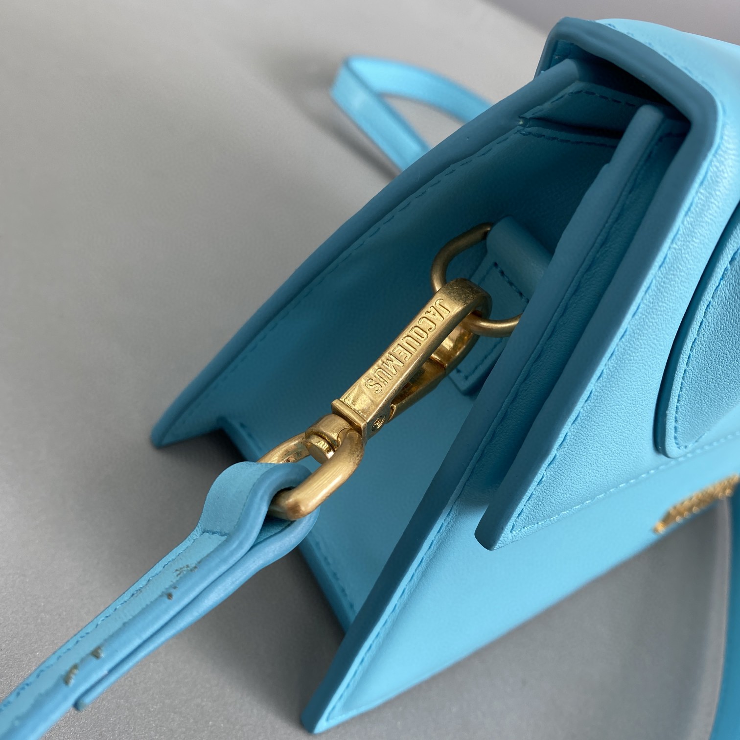 Bagsaaa Jacuqemus Le Chiquito Moyen Bag In Blue 18*15.5*8CM