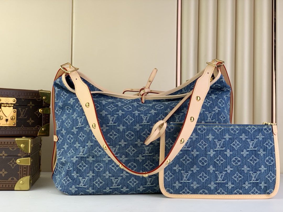Bagsaaa L0vis Vvtt0n Carryall Monogram Denim - 39 x 30 x 15 cm