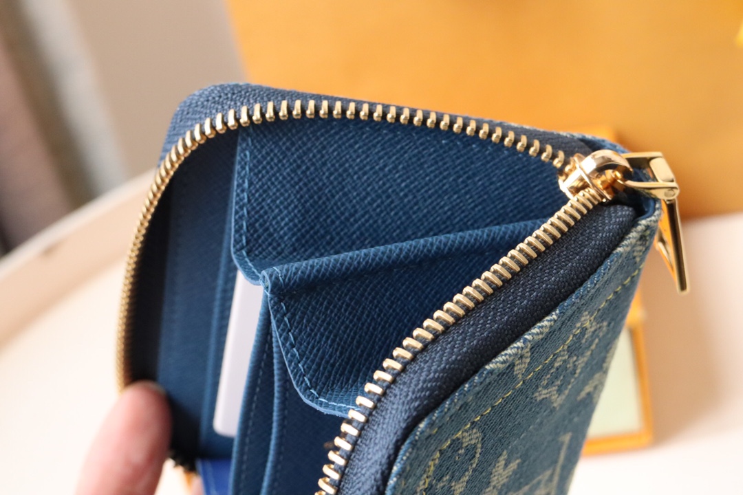 Bagsaaa L0vis Vvtt0n Zippy Coin Purse Monogram Denim - 11*8.5*2cm