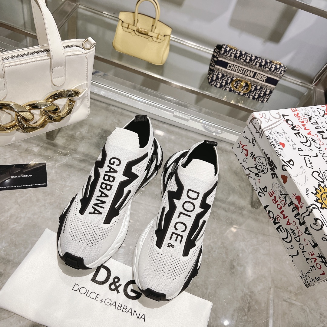 Bagsaaa Docle & Gabbana White Sneakers