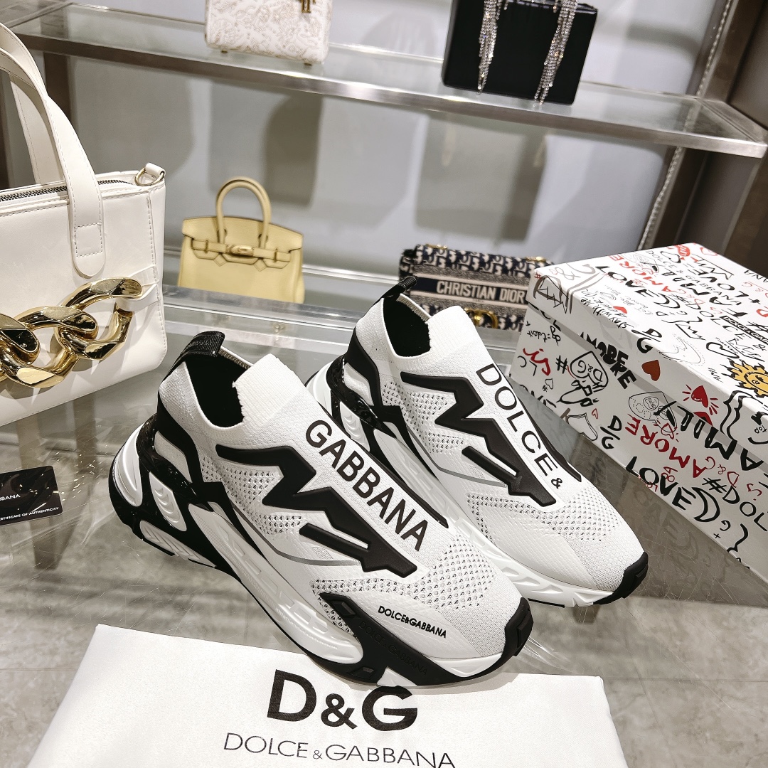 Bagsaaa Docle & Gabbana White Sneakers