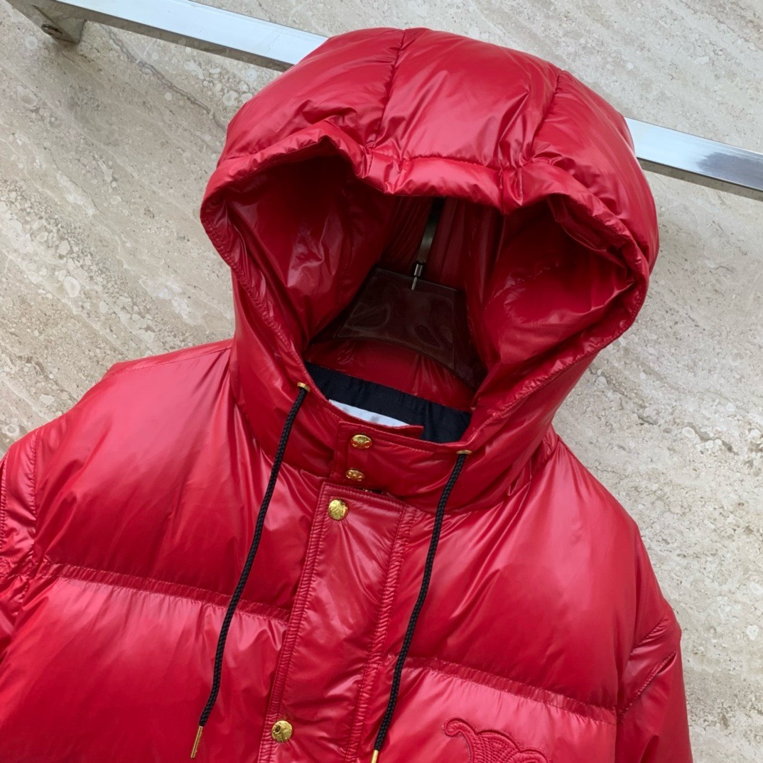 Bagsaaa Ce1i*e Down Jacket In Red With RemovableSleeves