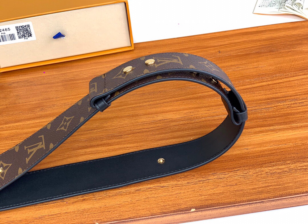 Bagsaaa L0vis Vvtt0n Leather Monogram Black Strap