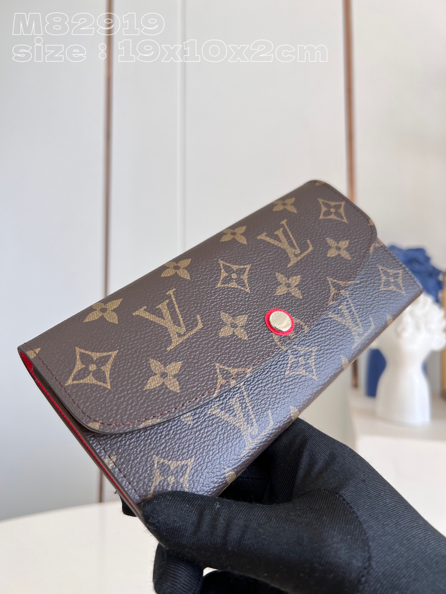 Bagsaaa L0vis Vvtt0n Emilie Wallet Red - 19 x 10 x 2 cm