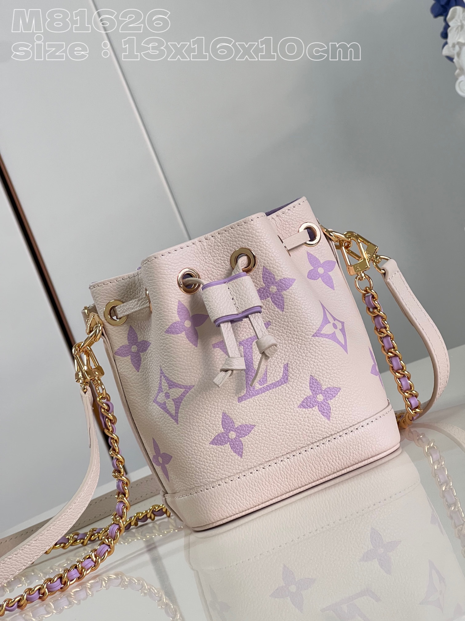 Bagsaaa L0vis Vvtt0n M82933 Nano Noé Purple & Ivory - 13 x 16 x 10 cm