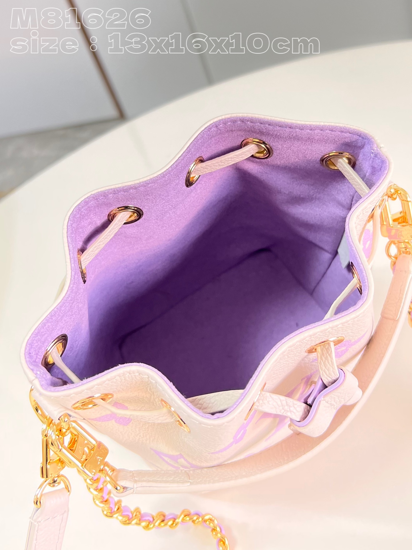Bagsaaa L0vis Vvtt0n M82933 Nano Noé Purple & Ivory - 13 x 16 x 10 cm