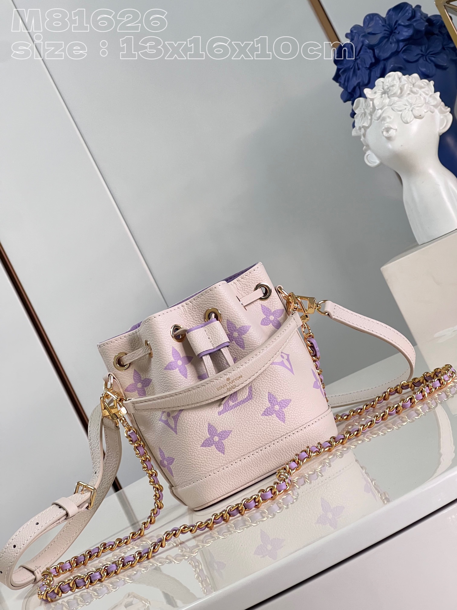 Bagsaaa L0vis Vvtt0n M82933 Nano Noé Purple & Ivory - 13 x 16 x 10 cm