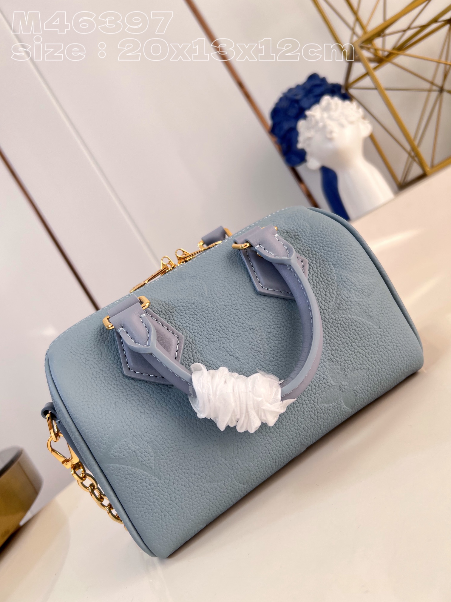 Bagsaaa L0vis Vvtt0n M46484 Speedy Bandoulière 20 Blue - 20.5 x 13.5 x 12 cm