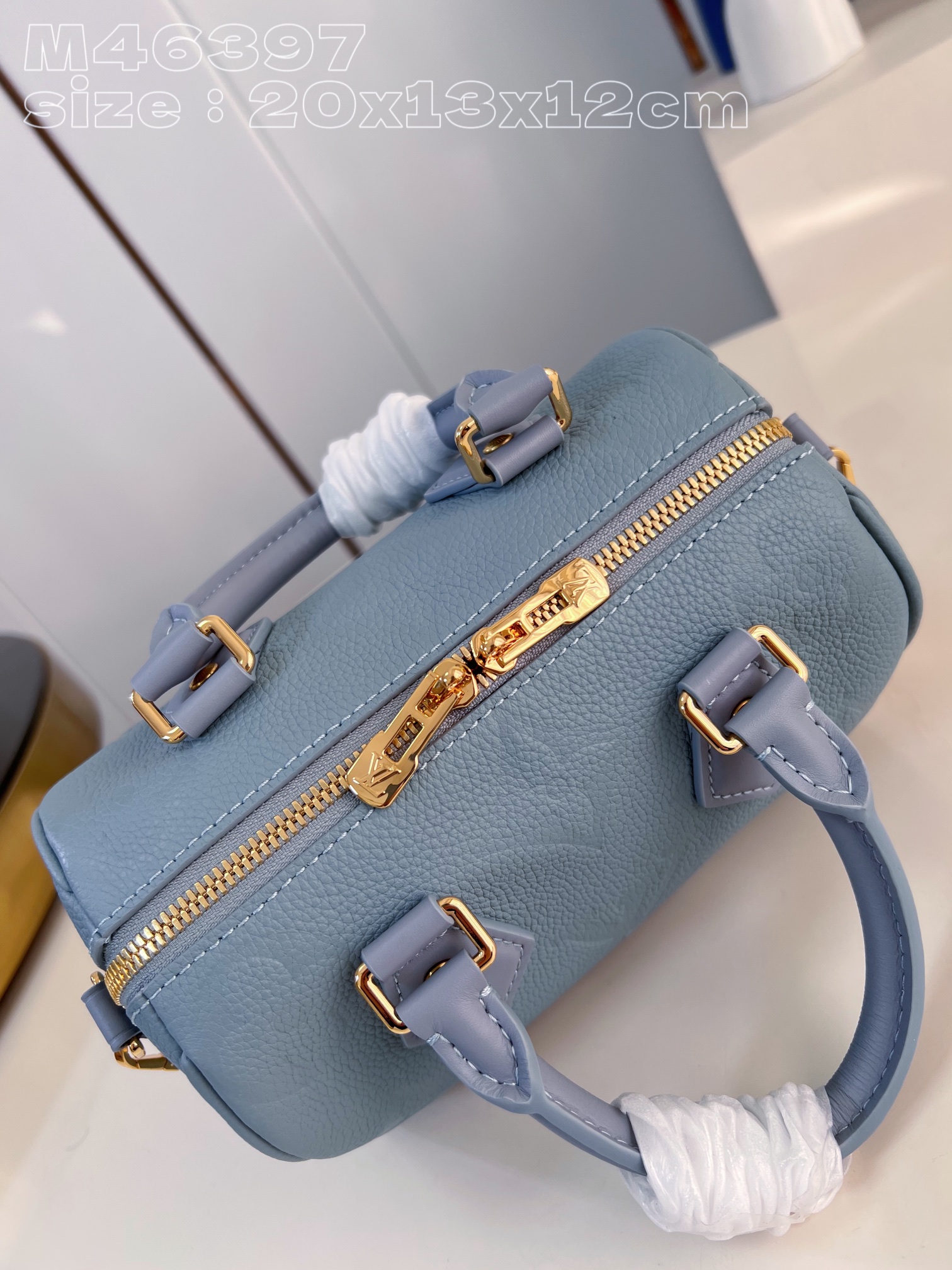 Bagsaaa L0vis Vvtt0n M46484 Speedy Bandoulière 20 Blue - 20.5 x 13.5 x 12 cm
