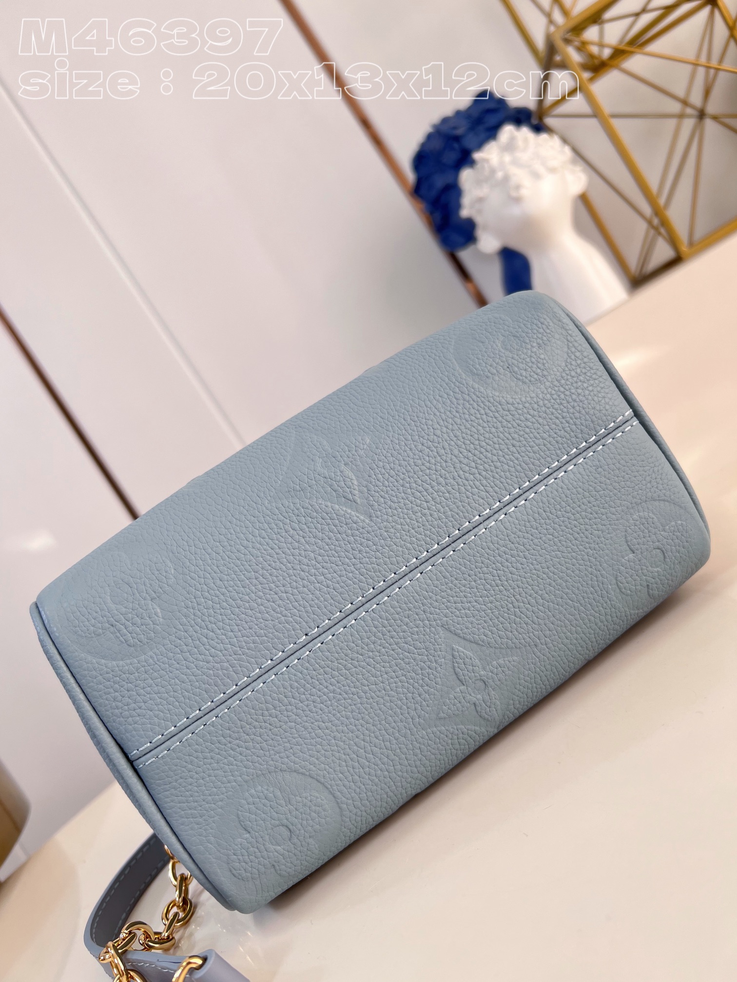 Bagsaaa L0vis Vvtt0n M46484 Speedy Bandoulière 20 Blue - 20.5 x 13.5 x 12 cm