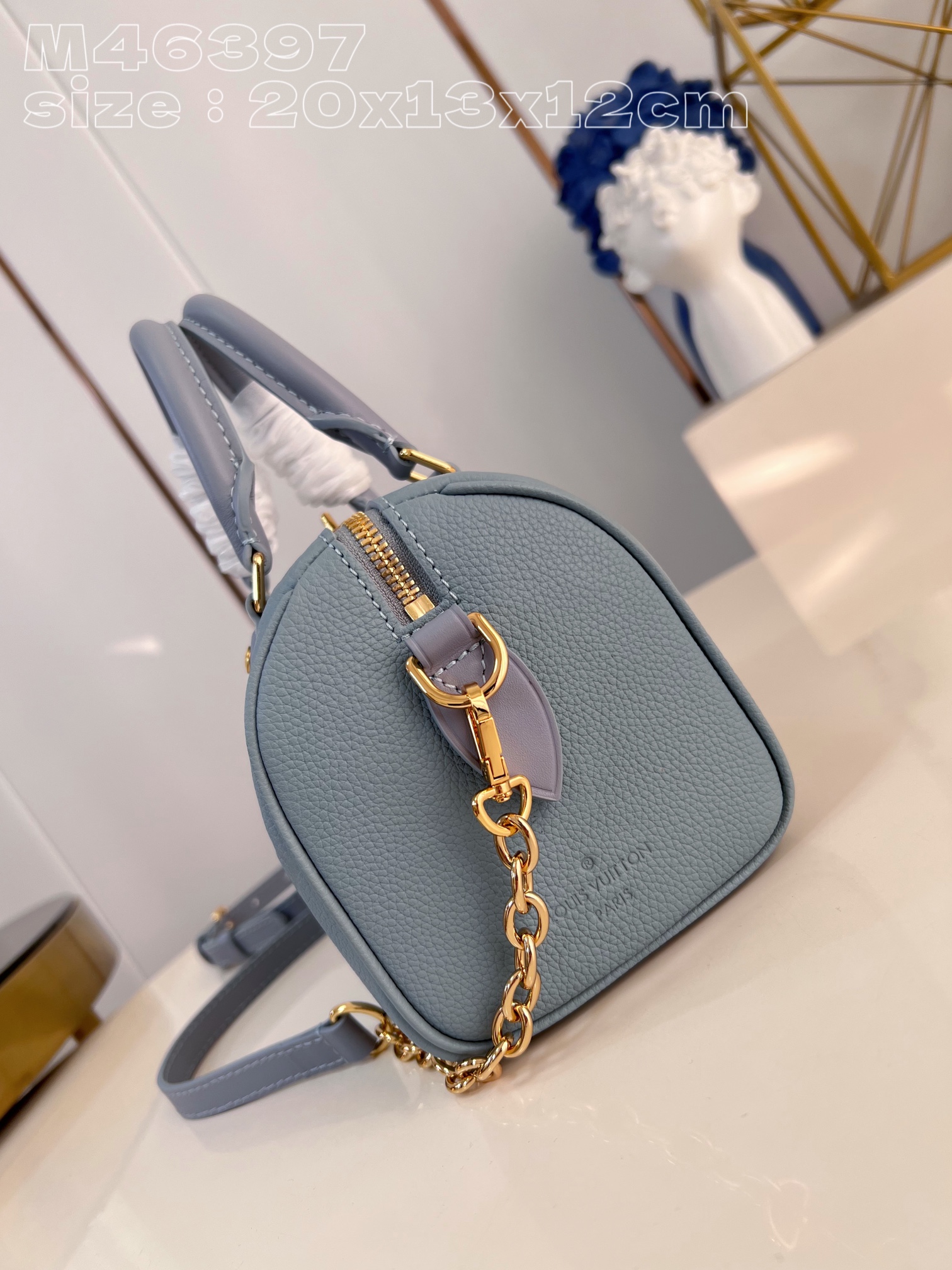 Bagsaaa L0vis Vvtt0n M46484 Speedy Bandoulière 20 Blue - 20.5 x 13.5 x 12 cm