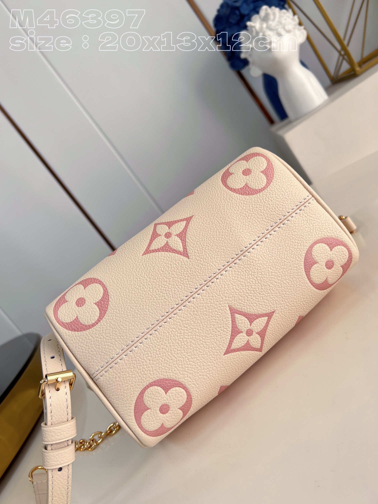Bagsaaa L0vis Vvtt0n Speedy Bandoulière 20 Ivory and Pink