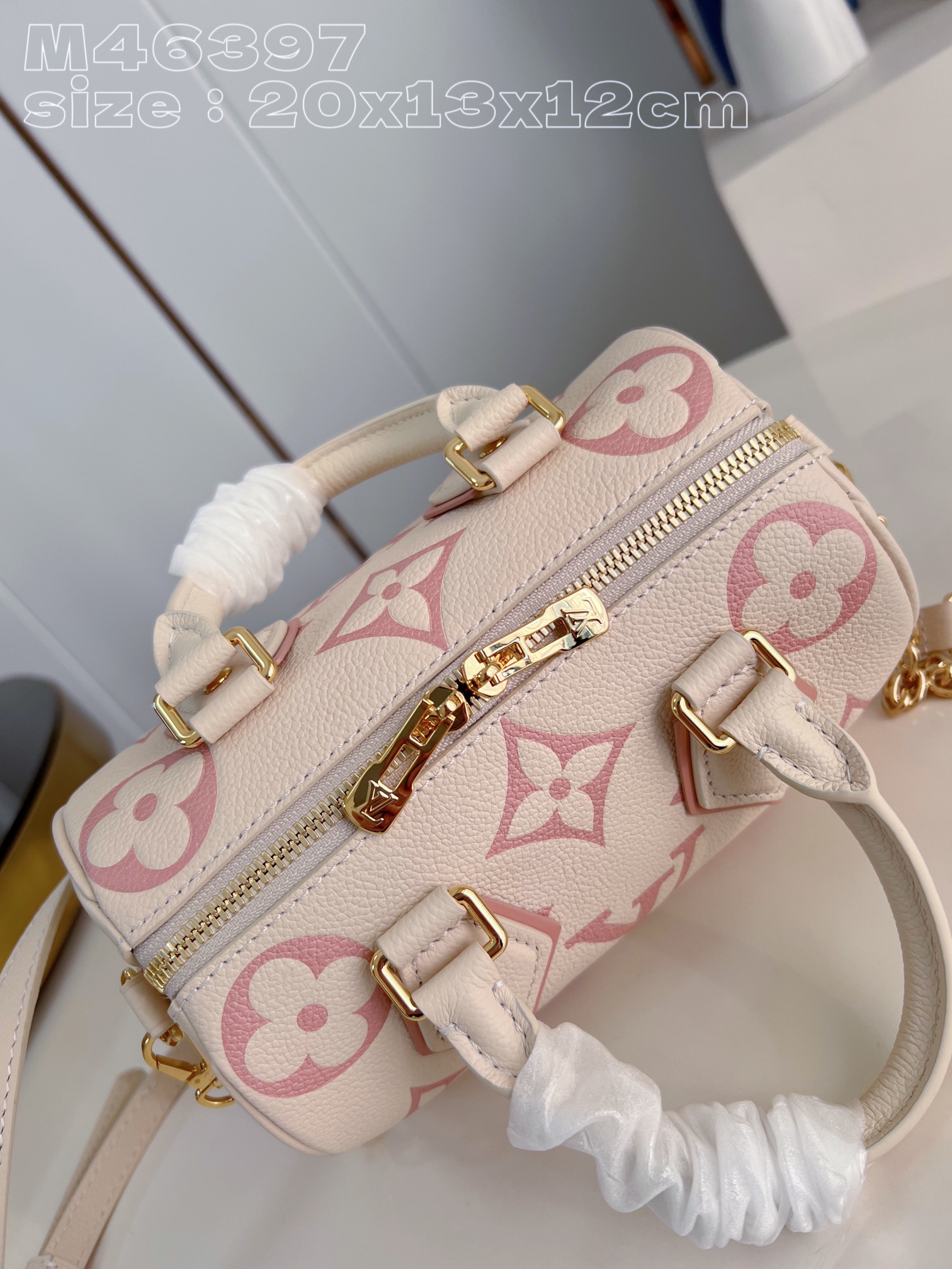 Bagsaaa L0vis Vvtt0n Speedy Bandoulière 20 Ivory and Pink