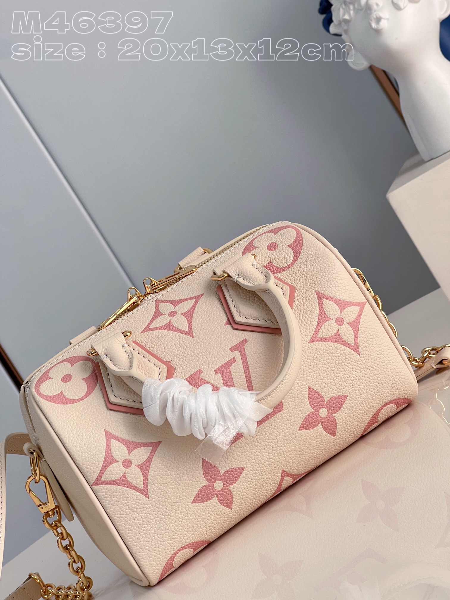 Bagsaaa L0vis Vvtt0n Speedy Bandoulière 20 Ivory and Pink