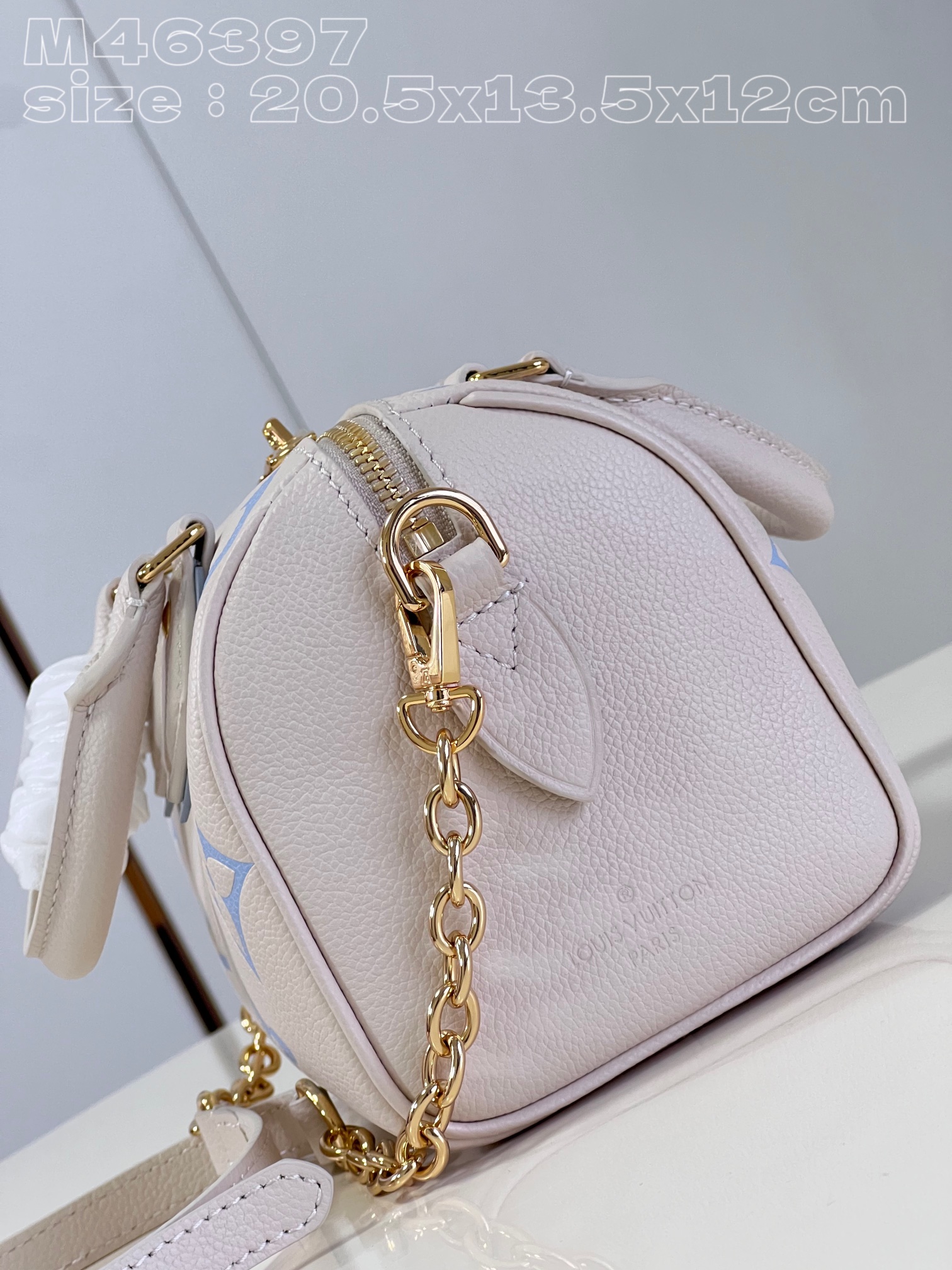 Bagsaaa L0vis Vvtt0n Speedy Bandoulière 20 Ivory and Blue