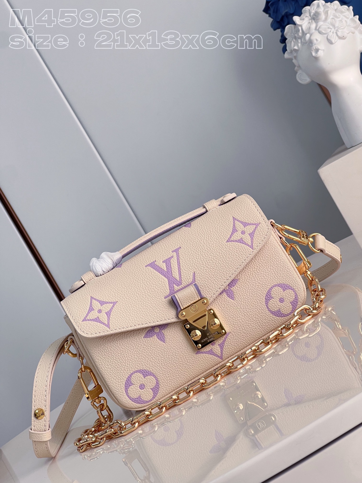 Bagsaaa L0vis Vvtt0n Pochette Métis East West Ivory & Purple