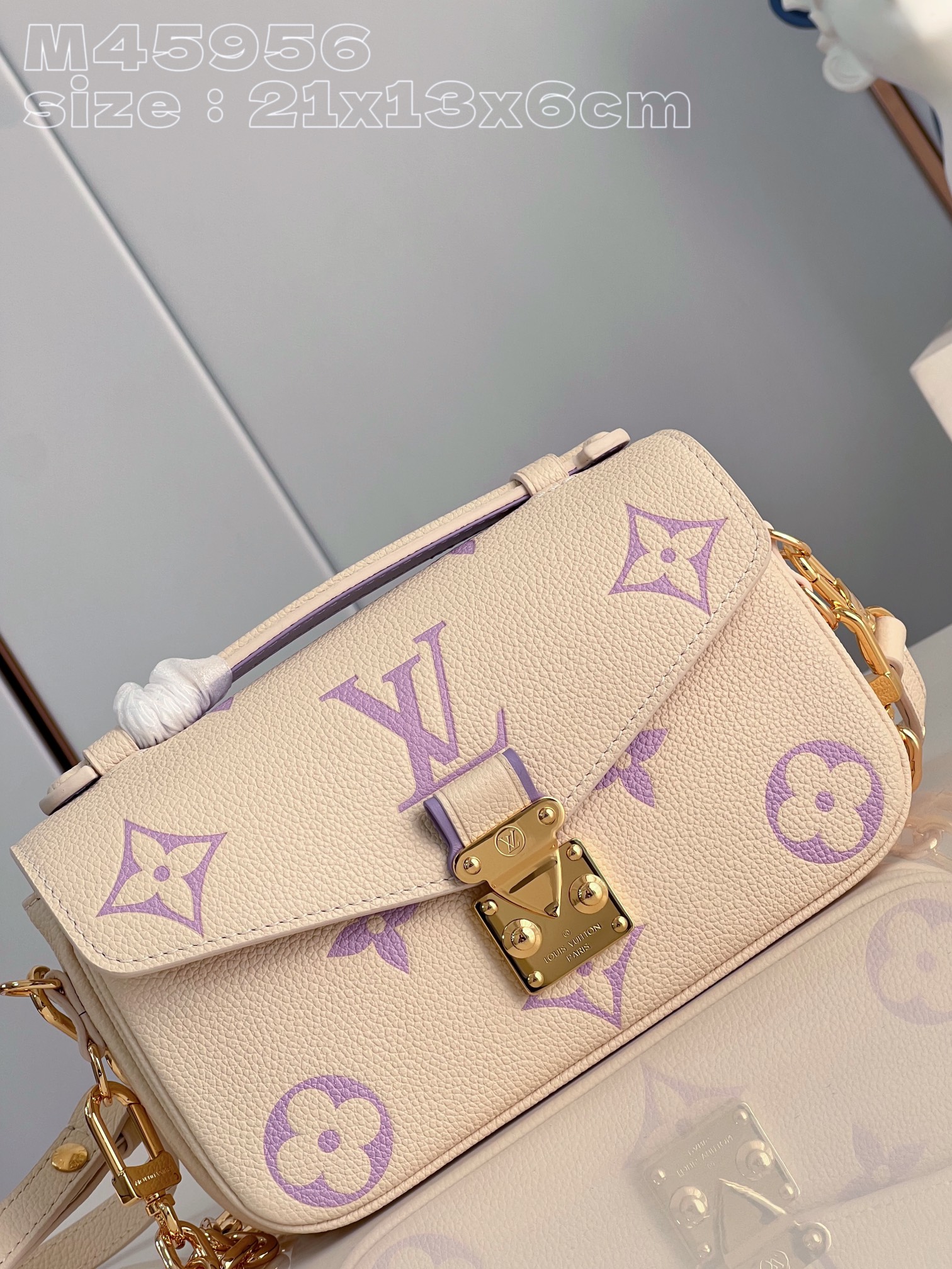 Bagsaaa L0vis Vvtt0n Pochette Métis East West Ivory & Purple