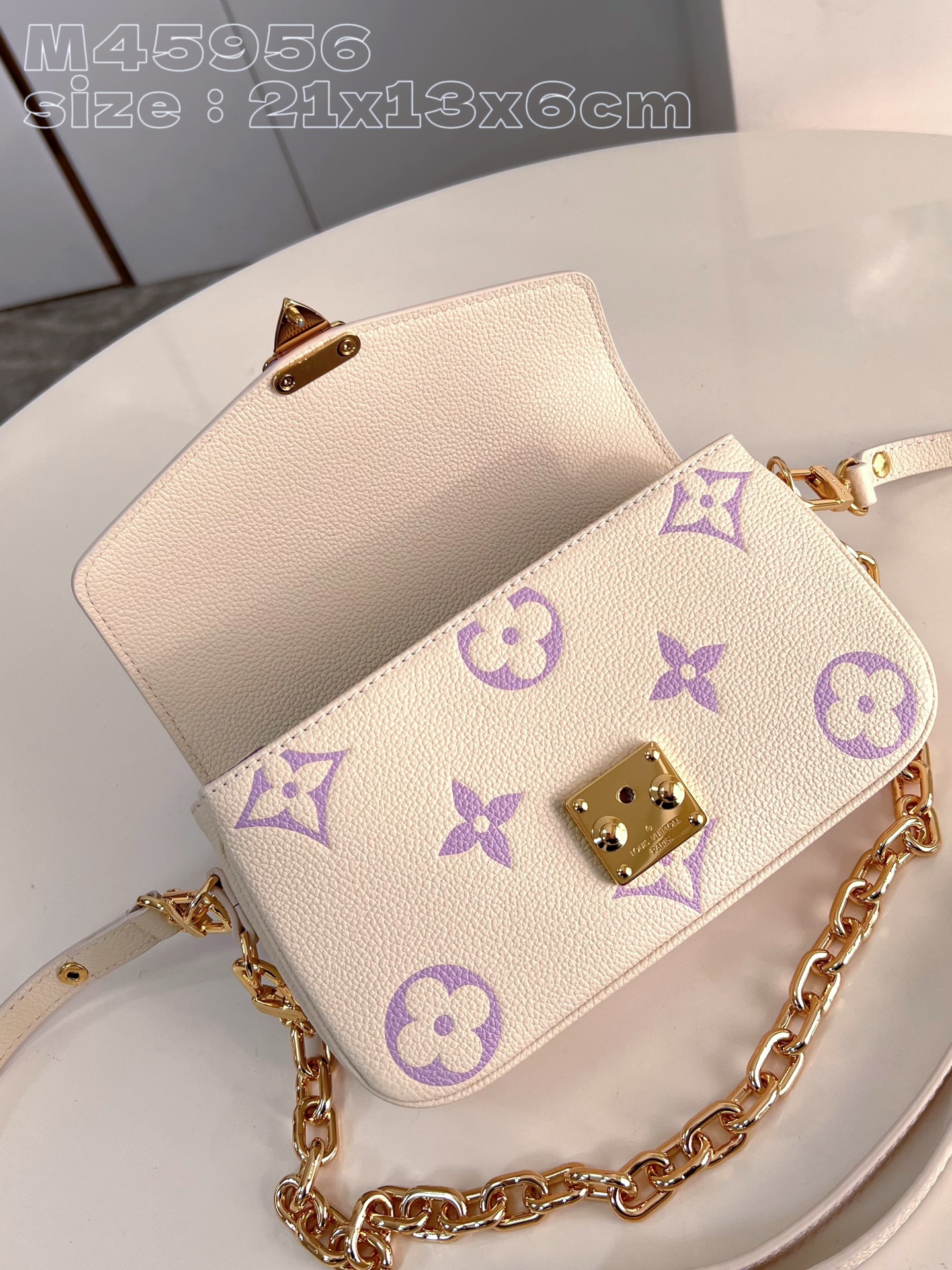 Bagsaaa L0vis Vvtt0n Pochette Métis East West Ivory & Purple