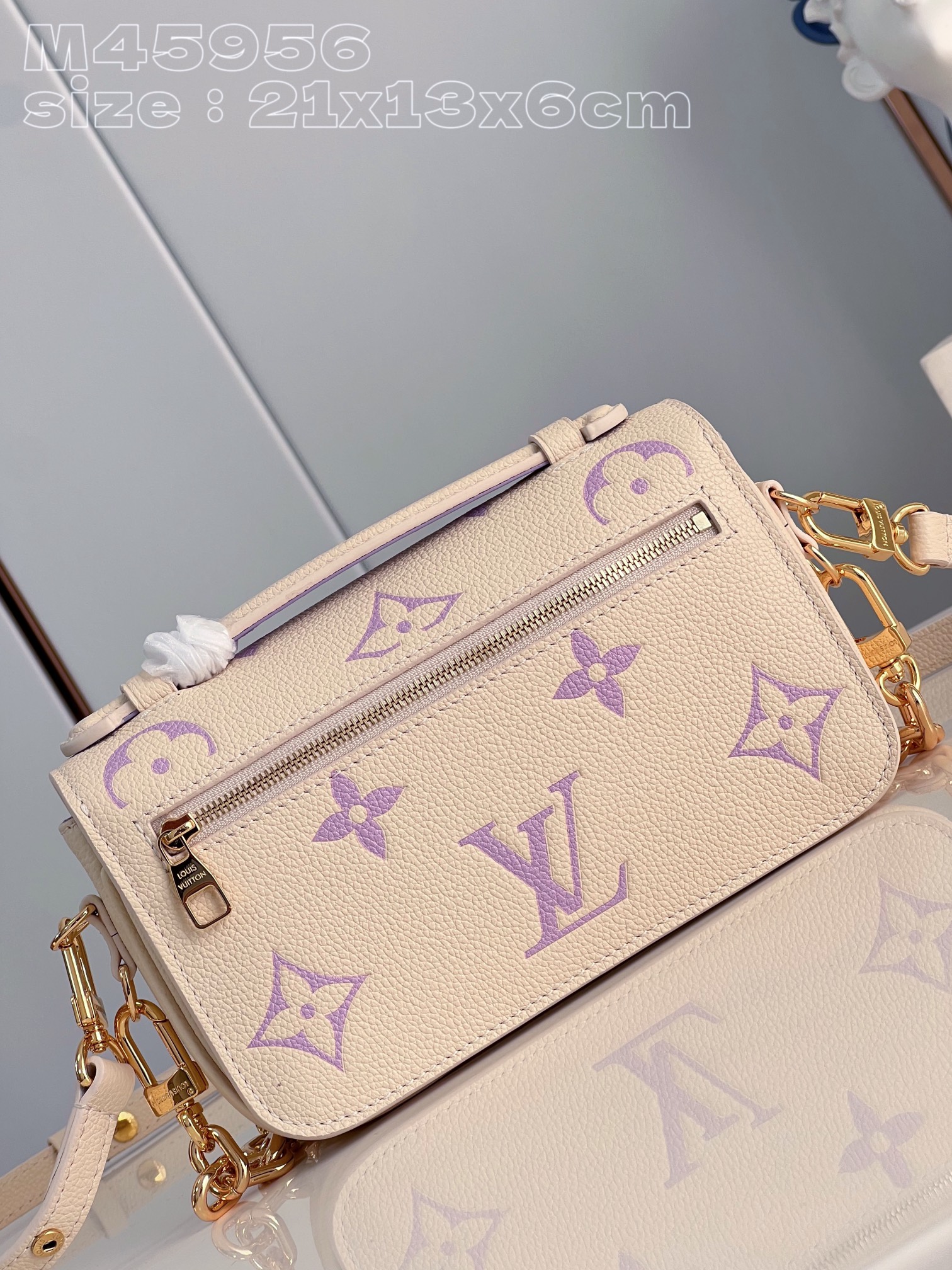 Bagsaaa L0vis Vvtt0n Pochette Métis East West Ivory & Purple