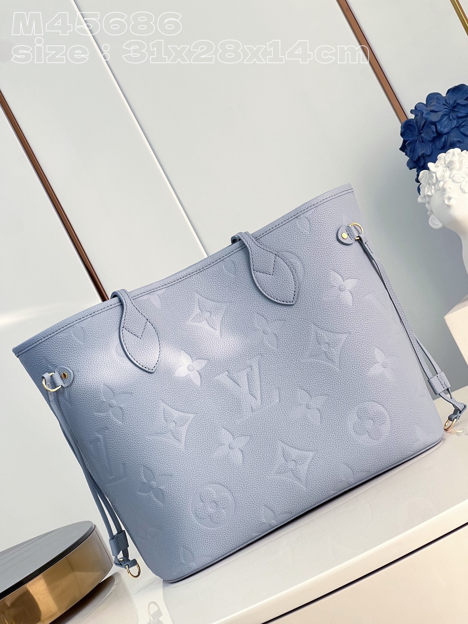 Bagsaaa L0vis Vvtt0n Neverfull MM Monogram Empreinte Blue