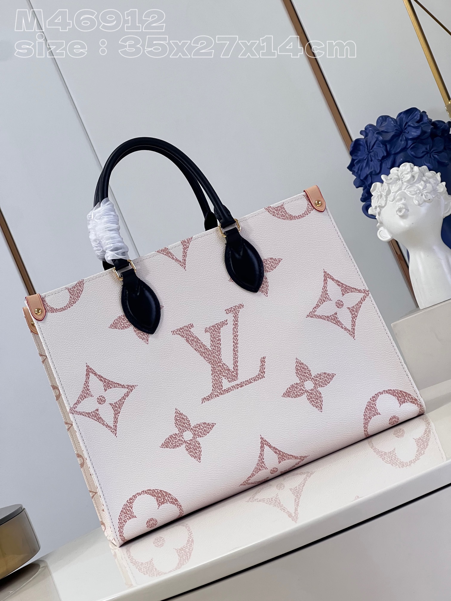 Bagsaaa L0vis Vvtt0n M46912 OnTheGo MM Tote Bag Monogram Dune - 35 x 27 x 14 cm