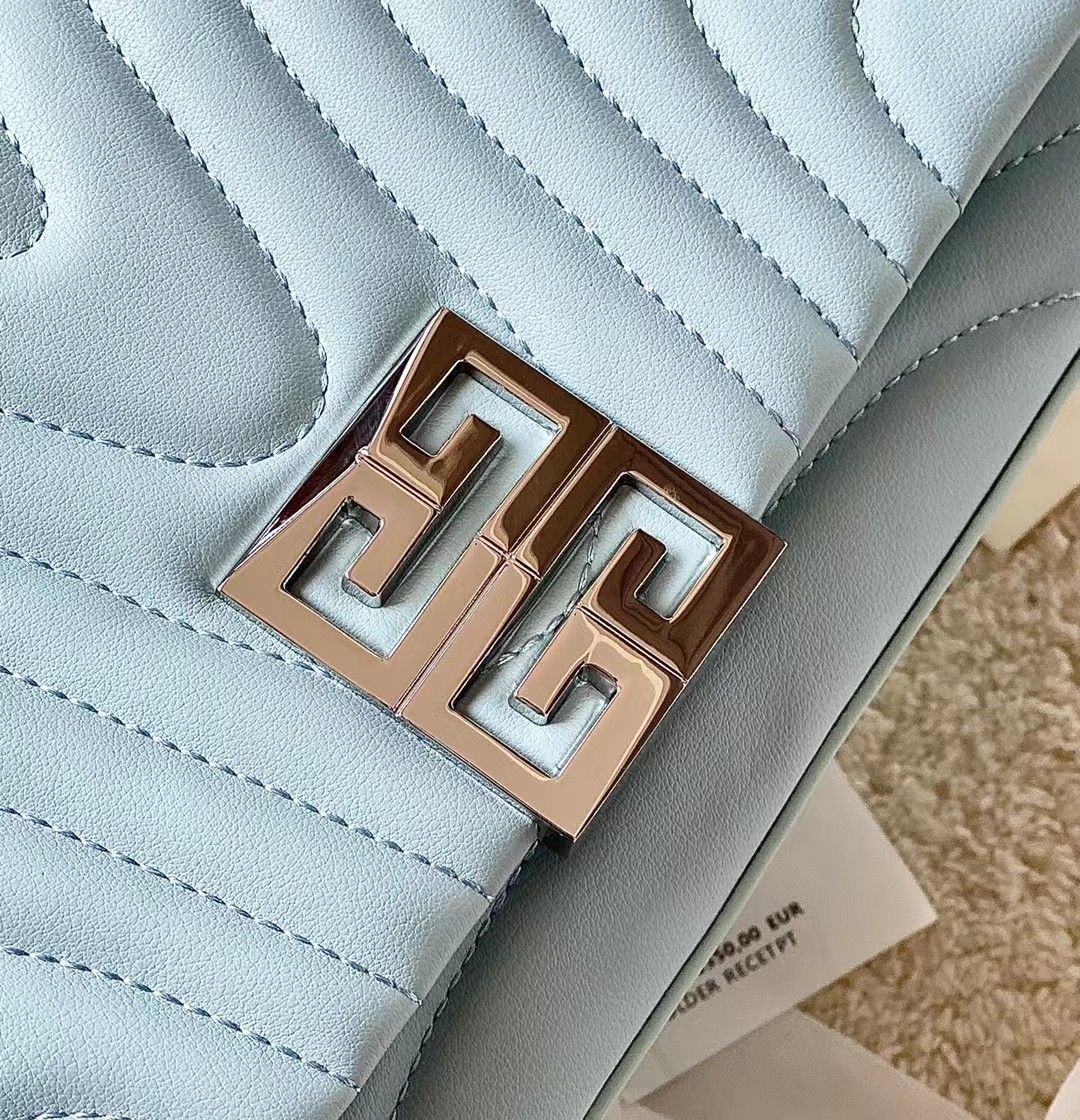 Bagsaaa Givenchy Micro 4G Soft Leather Bag Blue - 25*15*6cm